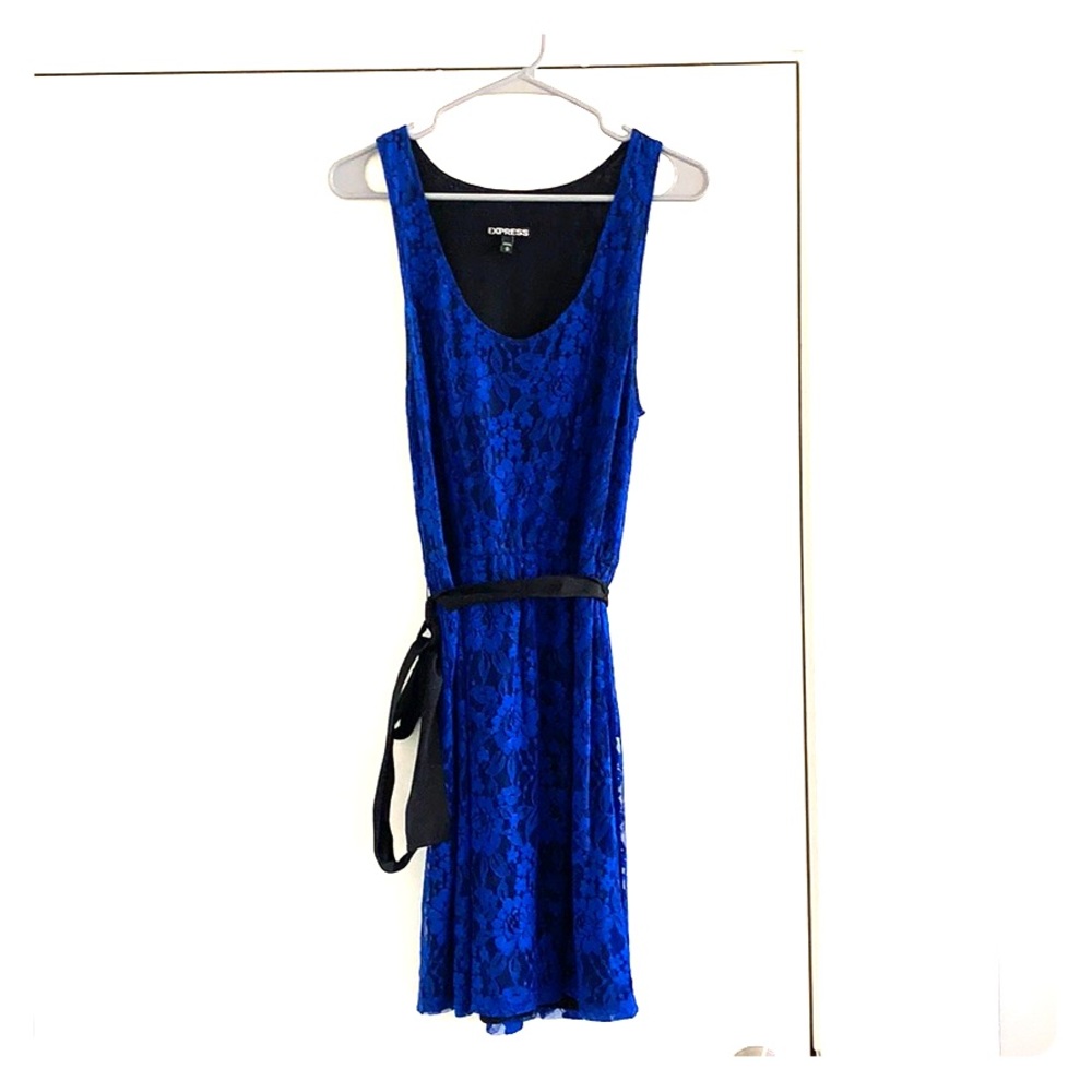 Blue Lace Dress from Express